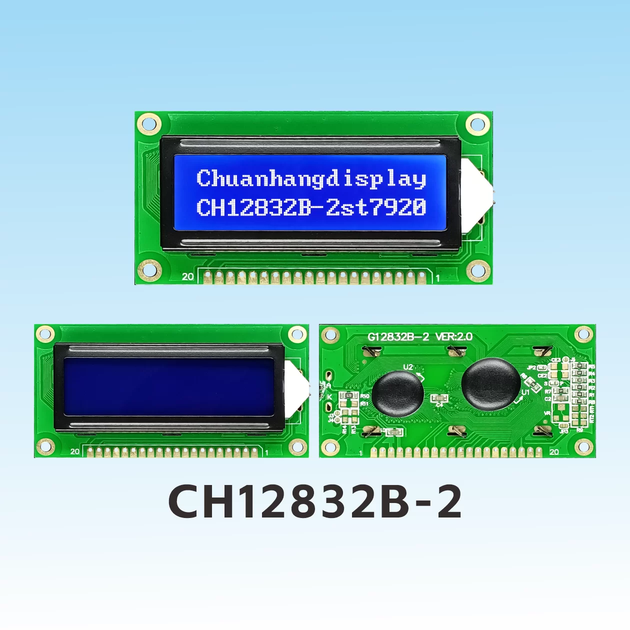 CH12832B-2 128x32 Graphic COB LCD Display