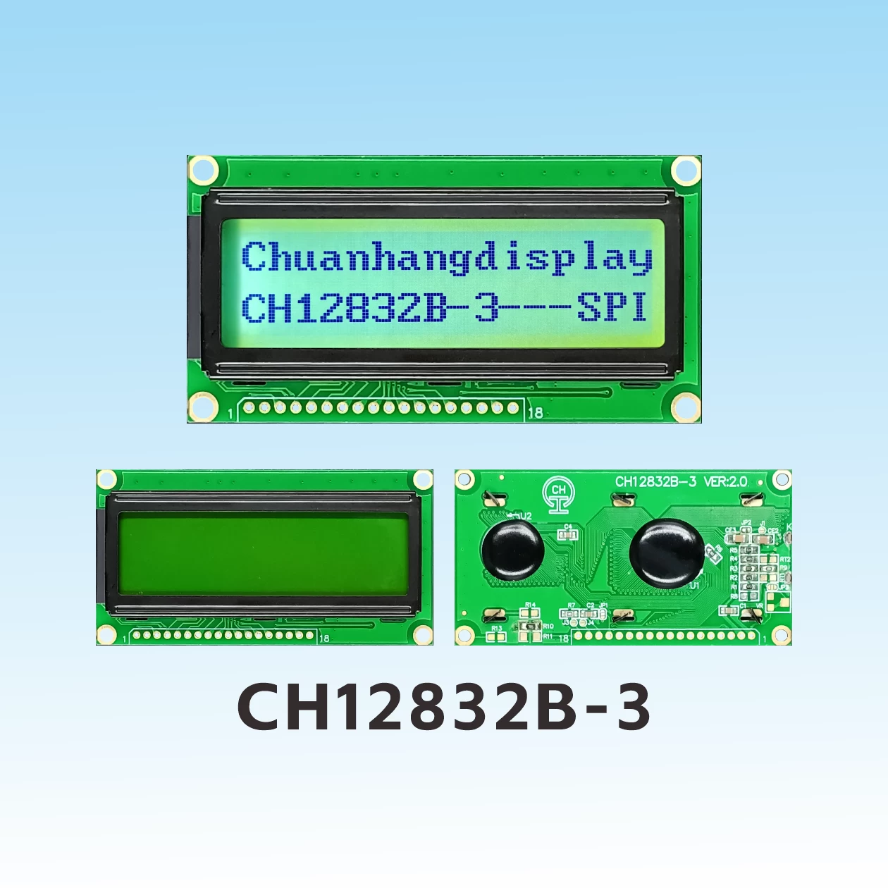 CH12832B-3 128x32 Graphic COB LCD Display